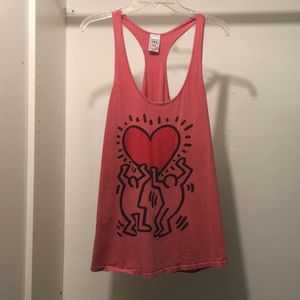 Obey x Keith Haring Heart Racerback Tank Top